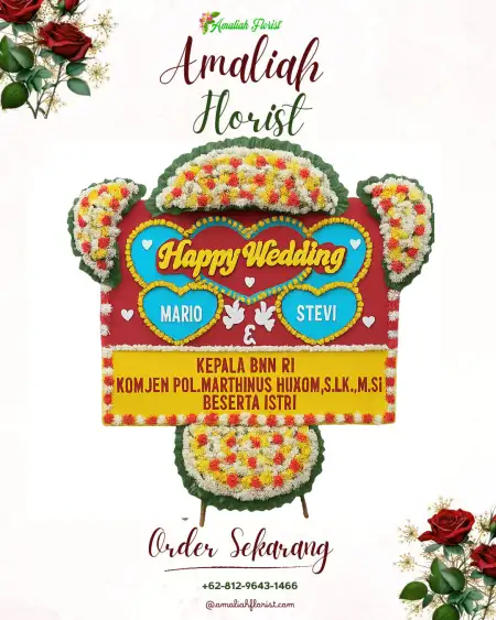 Papan Bunga Pernikahan Biha